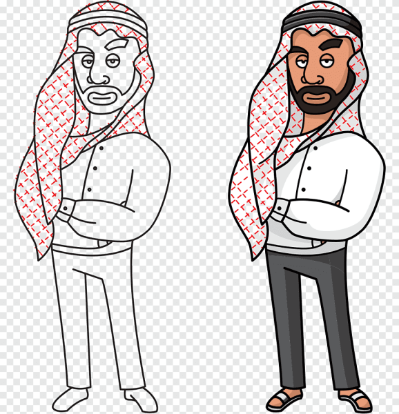 Нарисовать араба