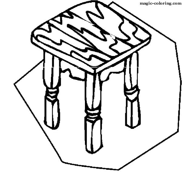 Табуретка трафарет