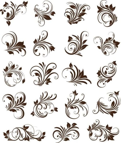 Орнамент завитки