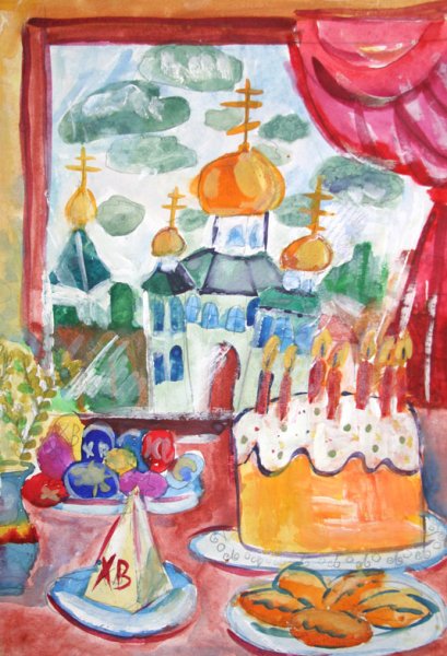 Декоративный Пасхальный натюрморт