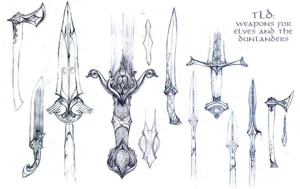 Эскизы холодного оружия