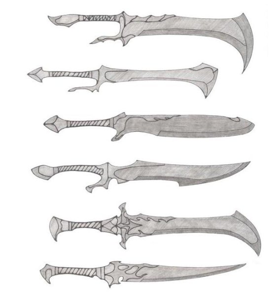 Сбоку Холодное оружие рисовка