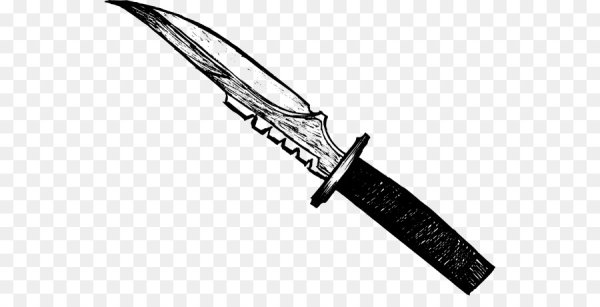 Нож черно белый