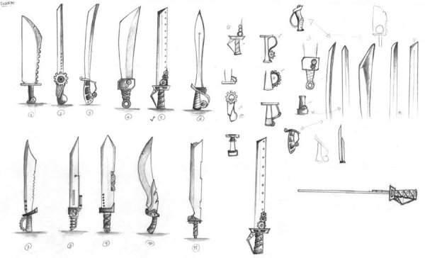 Рисунки клинков