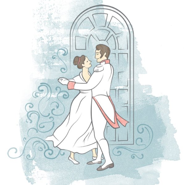 Раскраска танец вальс