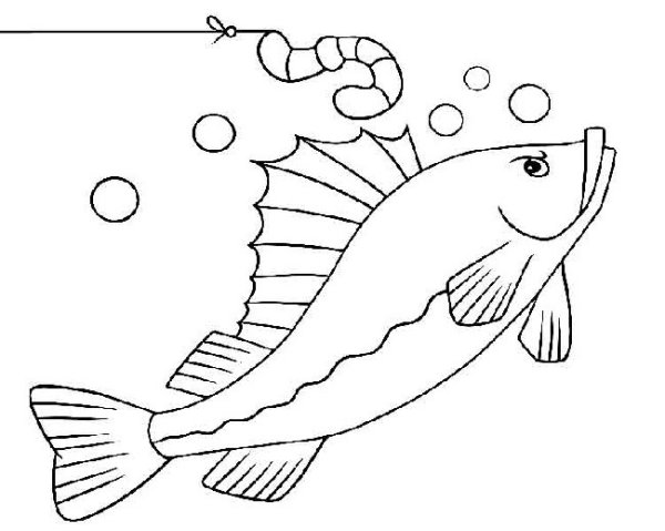 Окунь раскраска для детей