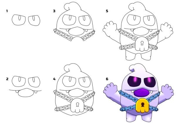 Скуик призрак БРАВЛ старс скин