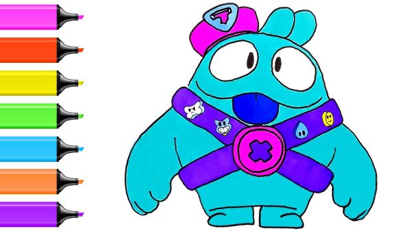 Скуик из БРАВЛ рисовать