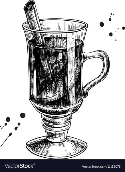 Стакан для глинтвейна вектор