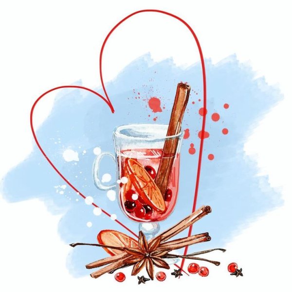 Глинтвейн нарисованный