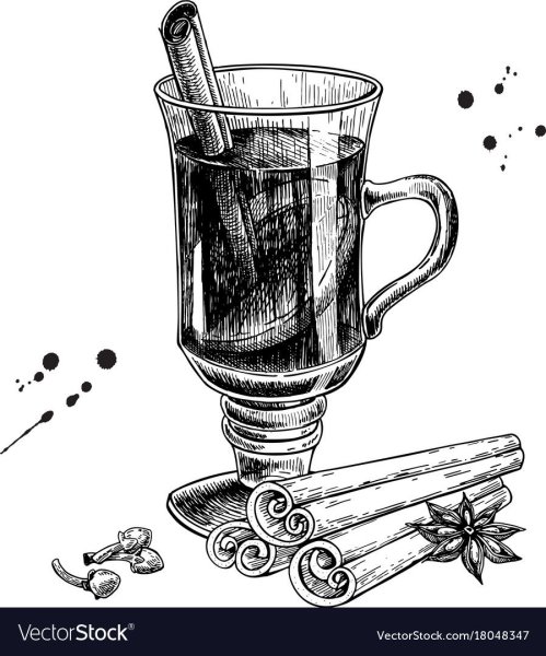 Стакан для глинтвейна вектор