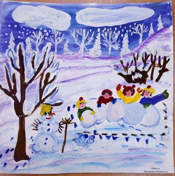 Рисунок на тему зима