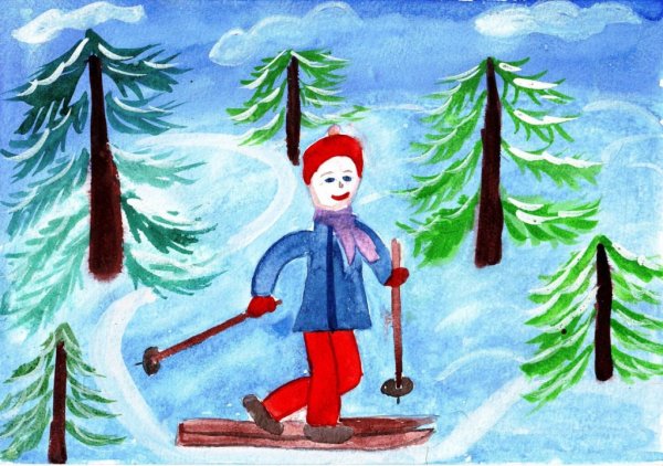 Рисунок на тему зима