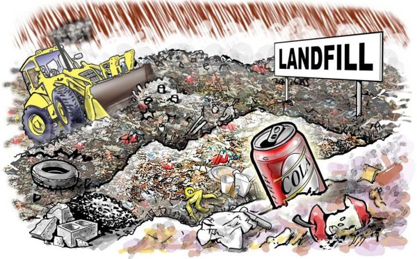 Свалка мусора рисунок
