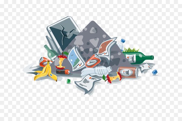 Мусор на прозрачном фоне