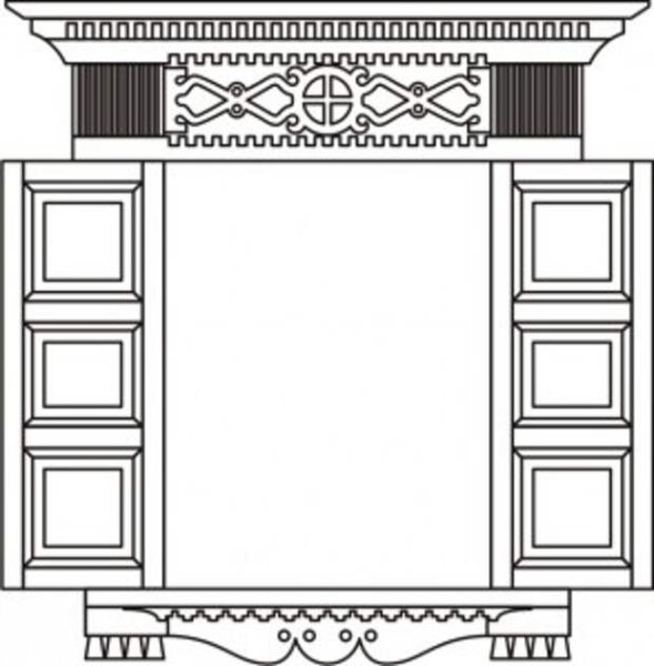 Рисование окно со ставнями