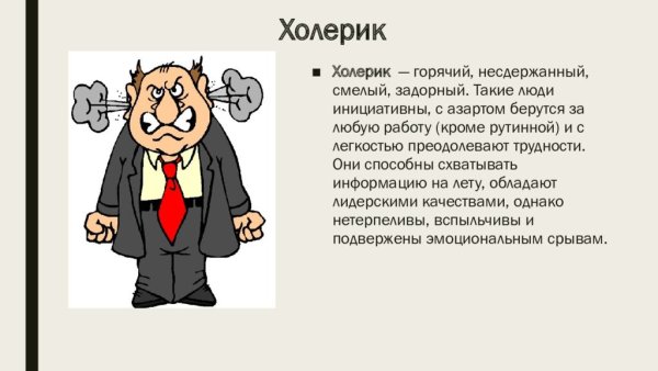 Холерик это человек который