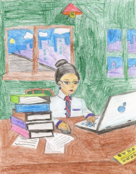 Рисунок на тему мама