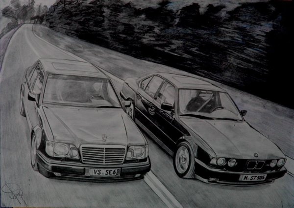 Рисунок Mercedes Benz w140