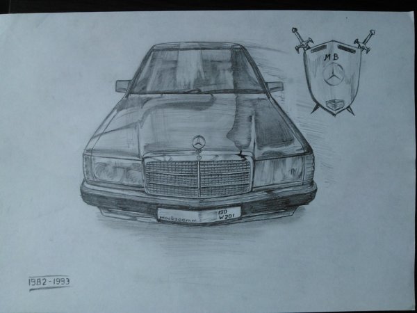 Машина раскраска Мерседес w124