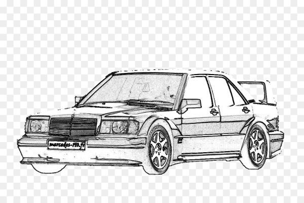 Mercedes w140 рисунок
