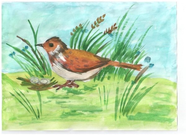 Иллюстрация к романсу Глинки Жаворонок