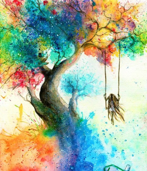 Рисунки акварелью