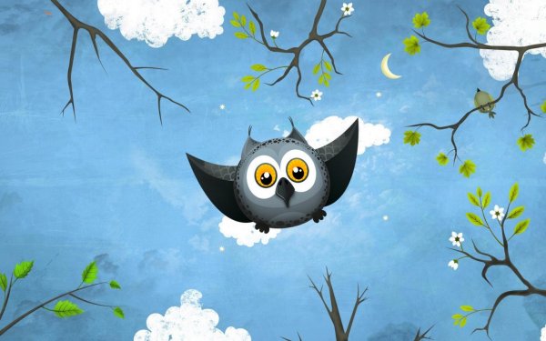 Сова мультяшная