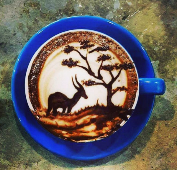 Латте арт этчинг