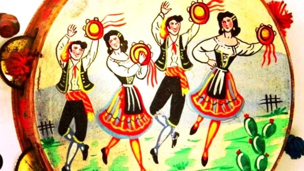 Итальянский народный танец иллюстрация