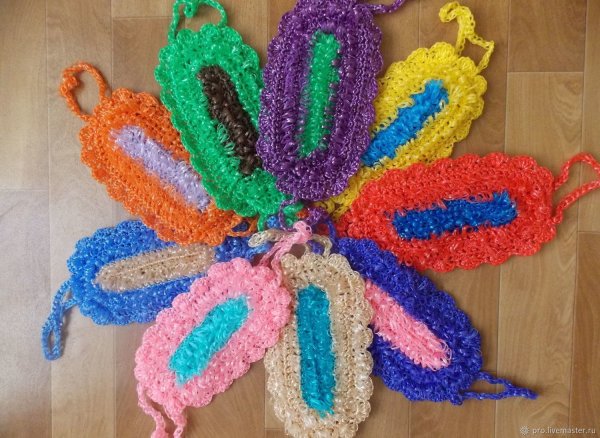 Мочалки с надписями