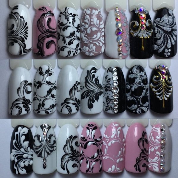 Красивый маникюр на типсах