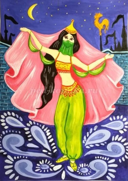 Сказка о золотом петушке иллюстрации к сказке Шамаханская царица