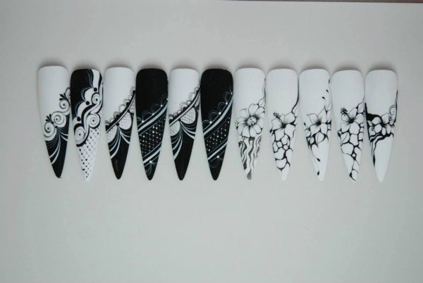 Ногти для распечатки длинные
