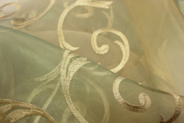 Тюль органза с вышивкой