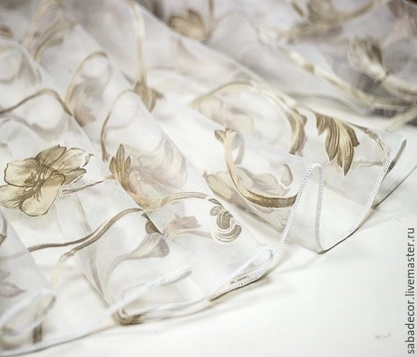 Ткань тюль органза Версаче