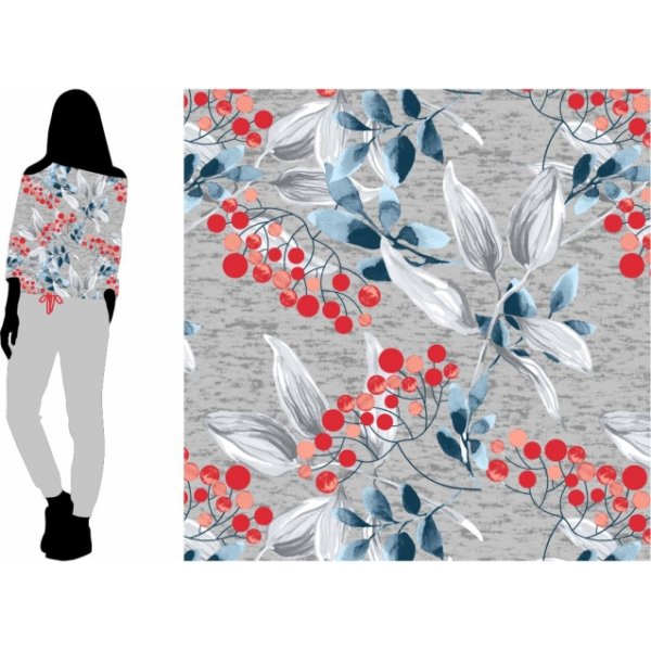 Ткань футер с рисунком