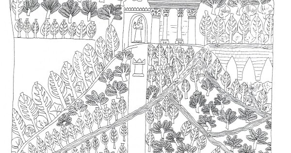 Сады Семирамиды раскраска