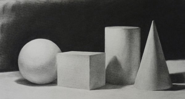 Светотень шар, конус, цилиндр, куб