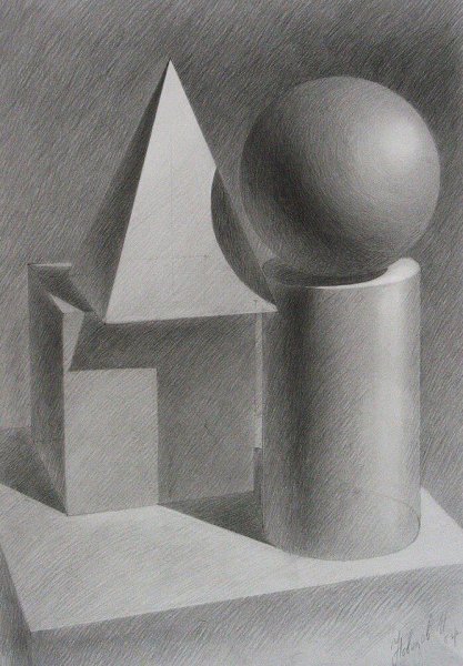 Akademicheskiy risunok геометрических тел