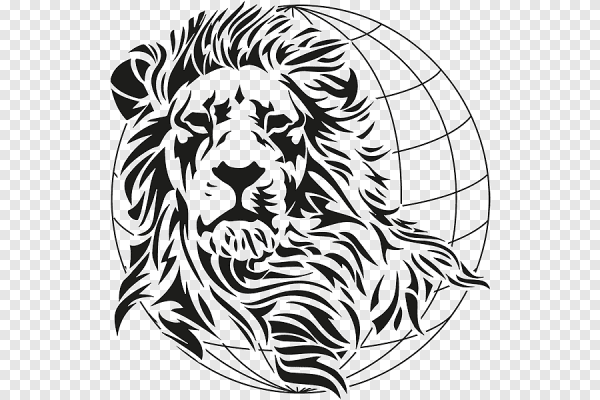 Лев векторное изображение