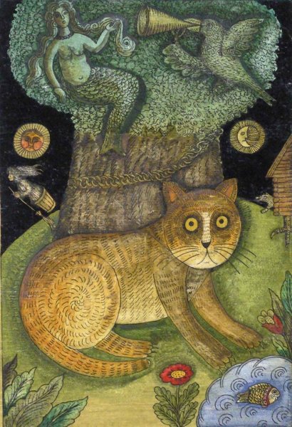 Кот Баюн лубок