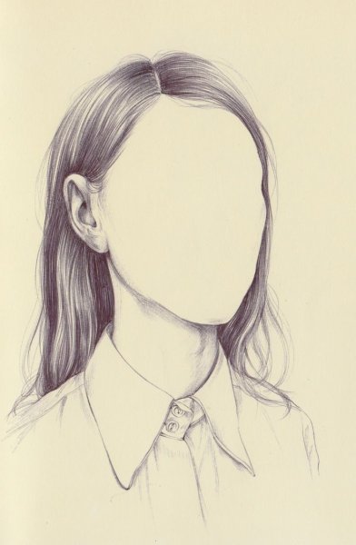 Нарисованная девушка без лица