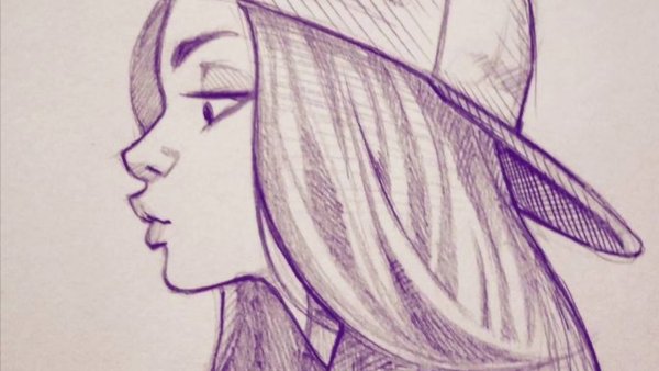 Рисунки девушек легкие