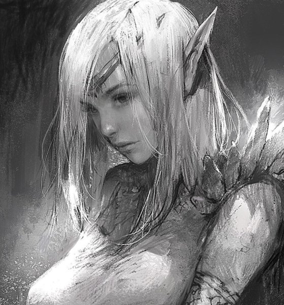 Эльф с красными волосами