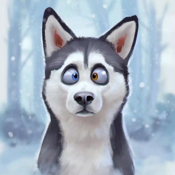 Сибирский хаски арт