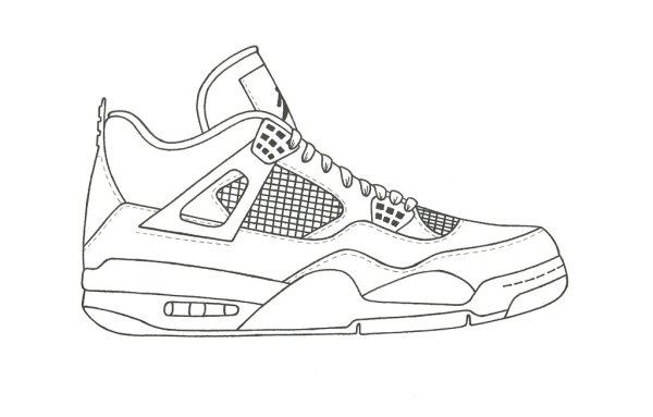 Nike Air Jordan 4 рисунок