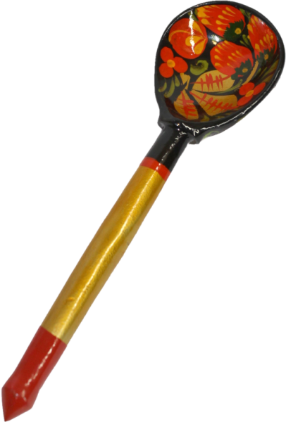 Деревянные ложки на прозрачном фоне