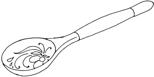 Ложка раскраска