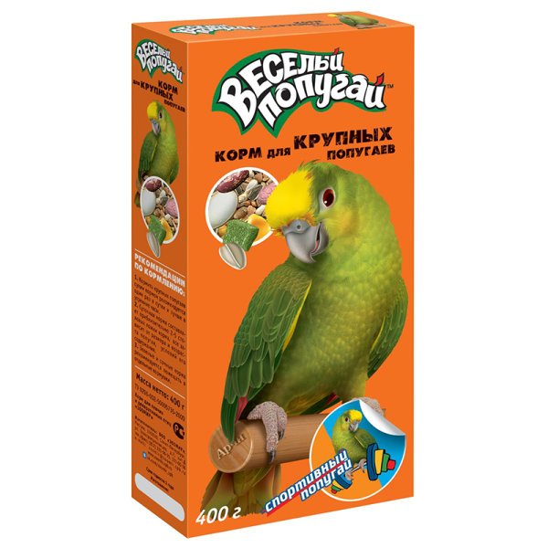 Зоомир веселый попугай корм для средних попугаев минералы 450г